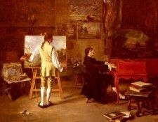 Gros Lucien Alphonse Pergolese Dans L Atelier De Joseph Vernet. ,  