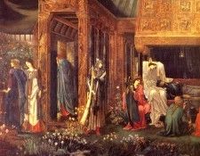 Burne-Jones, Edward - The Sleep of Arthur in Avalon detail (end. -   