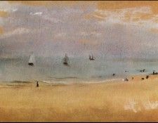 Degas Beach with Sailing Boats, 1869 c.. ����, �����-������-����