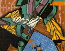 Gris Violin and checkerboard, 1913, 100x65 cm, Simon and Bon. , 