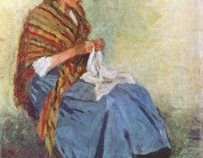 asai chu, woman sewing 1902.  