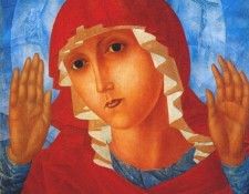 petrov-vodkin mother of god of tenderness to evil hearts1914. ������-������, ������