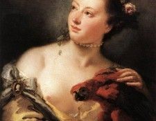 Tiepolo Woman with a Parrot. ,  