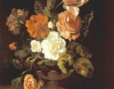 ruysch flowers in a vase. , 