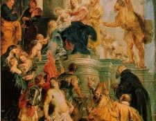 Rubens Virgin and child enthroned with saints c.1627-28, Ske. ,  