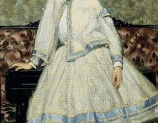 Ritratto di Alaide Banti in Abito Bianco 1866. Boldini, ��������