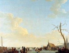 Strij van Abraham Merriment on frozen river Sun . Strij,  