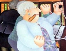 beryl cook csg009 woman with cigar. , Beryl