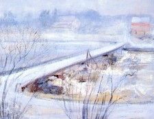 twachtman winter c1898. Twachtmann,  