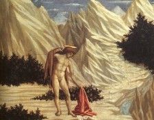 Domenico Veneziano St. John in the Desert, 1445, wood, The N. ,   , Bartolomeovenezia, Cafirenze