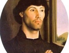 Goes Portrait of a Man late 1400s tempera and oil on wood. ,   