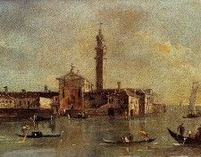 Guardi Francesco View Of The Island Of San Giorgio In Alga Venice.  