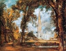 Constable John The cathedral of Salisbury Sun.  