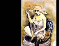 erotic art csg005 girl with rose-otto dix. , 
