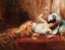 Odalisque a leventail. Tanoux,  Adriene