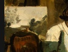 Corot Young Girl Reading, 1868-1870, Detalj 2, NG Washington. , --