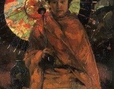 Zwart de Willem Girl with Japanes umbrella Sun. ,  