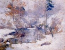 twachtman winter harmony early-1890s. Twachtmann,  