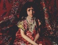vrubel girl against a persian carpet background 1885. �������, ������