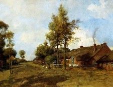 Weismuller Jan Landscape with farm Sun . Weismuller, ��