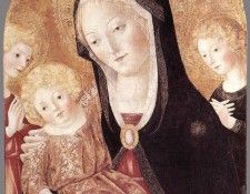 FRANCESCO DI GIORGIO MARTINI Madonna And Child With Two Angels.    