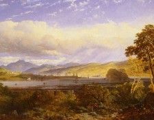 Niemann Edmund John A View Of Dumbarton From The Clyde River. ,   