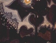 burchfield moon through young sunflowers 1916. 