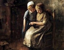Neuhuys Johannes Albert Interior with two girls Sun . Neuhuys, 