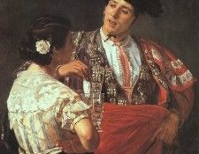 CASSATT - OFFERING THE PANAL TO THE TOREADOR, 1873, OIL ON(1).  
