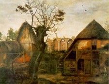 landscape with farm WGA. ,  