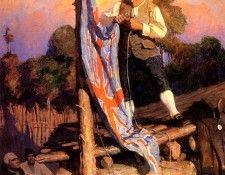 N.C.Wyeth Captain Smollet Defies the Mutineers, 1911 sqs. ,  