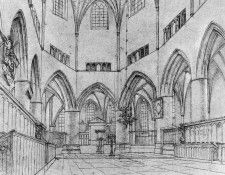 SAENREDAM Pieter Jansz Interior Of The Choir Of St Bavo At Haarlem. Saenredam,  Jansz