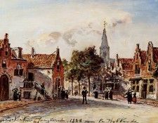 Jongkind Johan Barthold Rue De Village Hollande. Jongkind,  