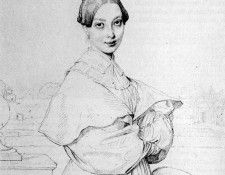 Ingres Madame Victor Baltard born Adeline Lequeux and her daughter Paule. ,   