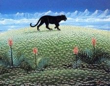 Irene Invrea - Panther Walking on Daisies, De. Invrea, ����