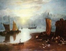 Turner Joseph Mallord William Sun Rising through Vagour Fishermen Cleaning and Sellilng Fish. ,   