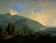 1790 An Italian Landscape with Mountains and a River. , 
