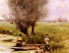 Claus Emile Afternoon Along The River. , 