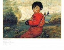 c2211 CSCU JH FOP 03 Little Girl Sitting by a River.  