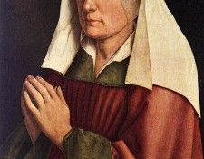 Eyck Jan van The Ghent Altarpiece The Donor-s Wife detail. Эйк, Ян ван