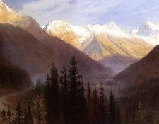 Bierstadt Albert Sunrise at Glacier Station. , 