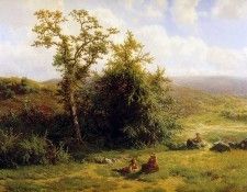 Kindermans Jean Summer landscape Sun. Kindermans 