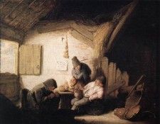 OSTADE Adriaen Jansz van Village Tavern With Four Figures. ������, ������ ���