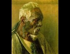 Thoughts of a Tohunga Wharekauri Tahuna 1933 49.5x44.3cm. , 