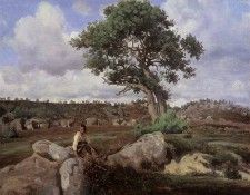 Corot Fontainebleau -The Raging One-. , --