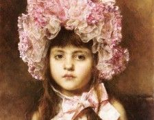 Harlamoff Alexis The Pink Bonnet. ,  Alexeivich