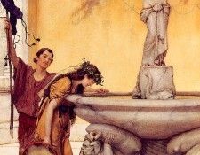 Alma Tadema Between Venus and Bacchus. - 