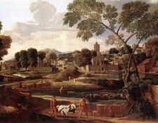 Poussin Landscape with the Funeral of Phocion. , 