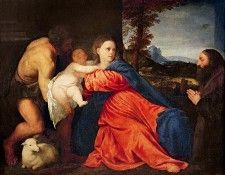   ,      [Virgin and Infant with Saint John the Baptist and Donor] 1513-14.  ( )