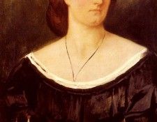 Feuerbach Anselm Portrait Of A Lady Holding A Fan. ��������, ������� �������